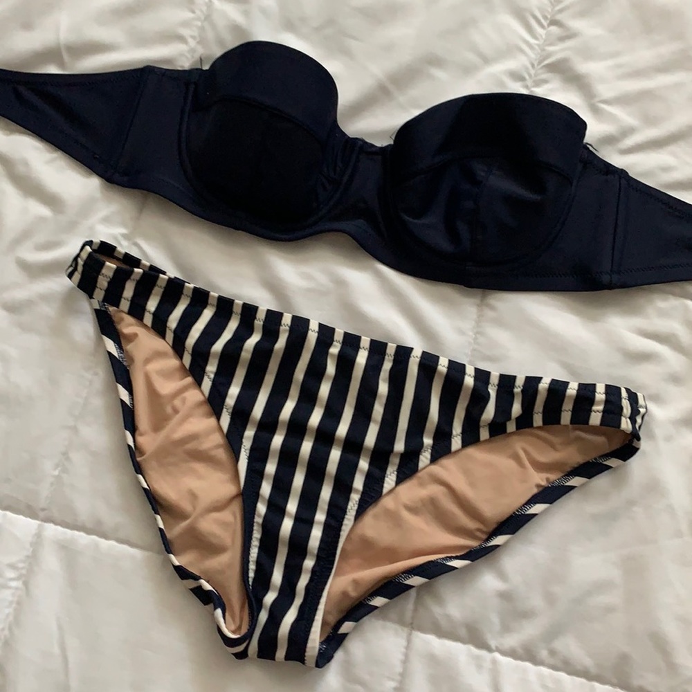J Crew strapless bathing suit